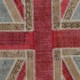 Union Jack British Flag Design Hand-Knotted Patchwork Rug in Blue, Red and Cream | United Kingdom Pattern Carpet Union Jack British Flag Design Hand-Knotted Patchwork Rug in Blue, Red and Cream | United Kingdom Pattern Carpet