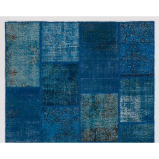 Handmade Patchwork Rug Made from Over-Dyed Vintage Carpets, CUSTOM OPTIONS Av. Handmade Patchwork Rug Made from Over-Dyed Vintage Carpets, CUSTOM OPTIONS Av.