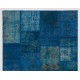 Handmade Patchwork Rug Made from Over-Dyed Vintage Carpets, CUSTOM OPTIONS Av.