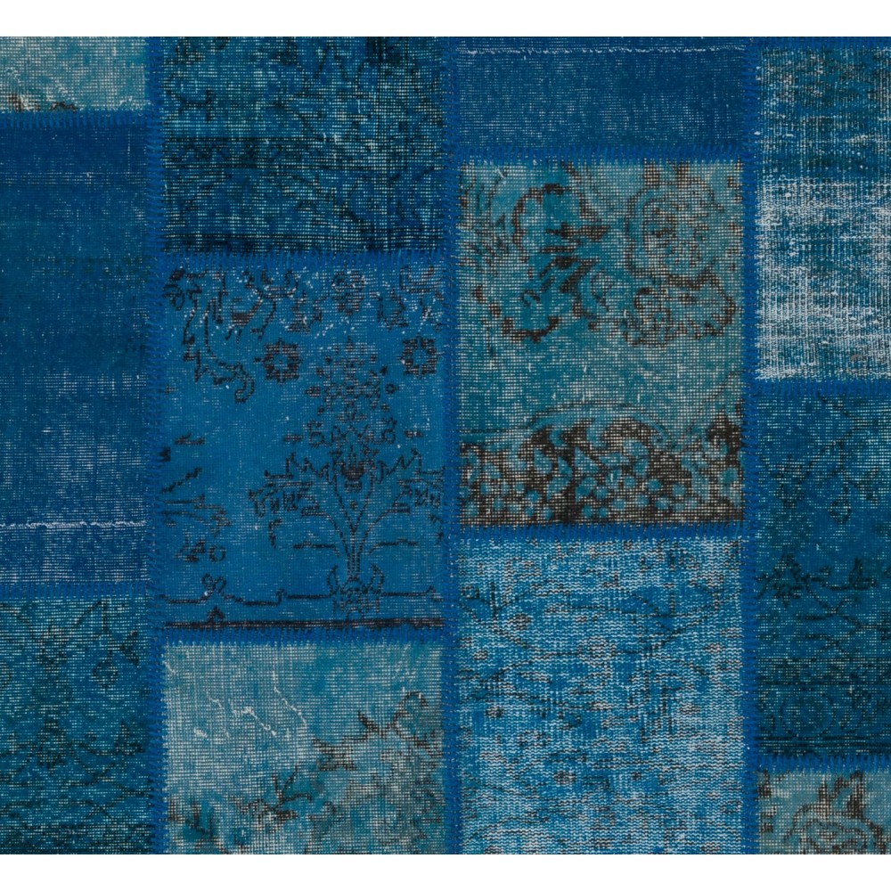 Handmade Patchwork Rug Made from Over-Dyed Vintage Carpets, CUSTOM OPTIONS Av.
