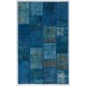 Handmade Patchwork Rug Made from Over-Dyed Vintage Carpets, CUSTOM OPTIONS Av.