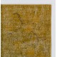 Yellow Modern Turkish Patchwork Rug | Handmade Colorful Circle Motif Overdyed Wool Carpet Yellow Modern Turkish Patchwork Rug | Handmade Colorful Circle Motif Overdyed Wool Carpet