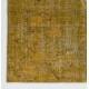 Yellow Modern Turkish Patchwork Rug | Handmade Colorful Circle Motif Overdyed Wool Carpet Yellow Modern Turkish Patchwork Rug | Handmade Colorful Circle Motif Overdyed Wool Carpet