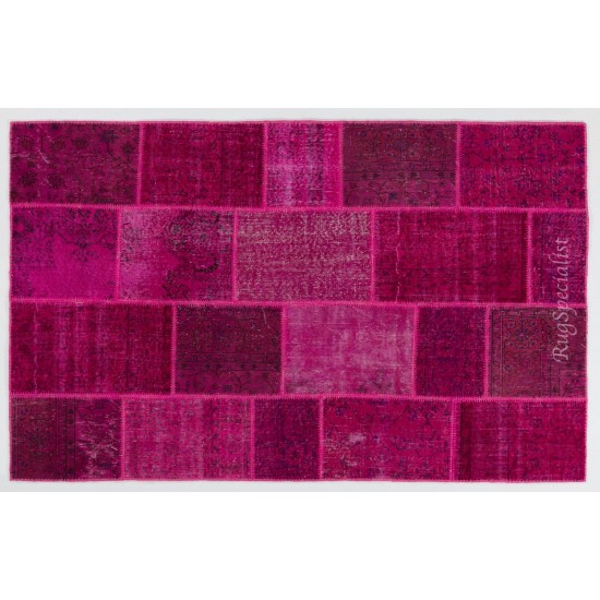 Handmade Patchwork Rug Made from Over-Dyed Vintage Carpets, CUSTOM OPTIONS Av. Handmade Patchwork Rug Made from Over-Dyed Vintage Carpets, CUSTOM OPTIONS Av.