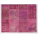 Handmade Patchwork Rug Made from Over-Dyed Vintage Carpets, CUSTOM OPTIONS Av.