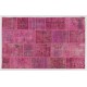 Handmade Patchwork Rug Made from Over-Dyed Vintage Carpets, CUSTOM OPTIONS Av.