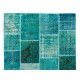 Handmade Patchwork Rug Made from Over-Dyed Vintage Carpets, CUSTOM OPTIONS Av.