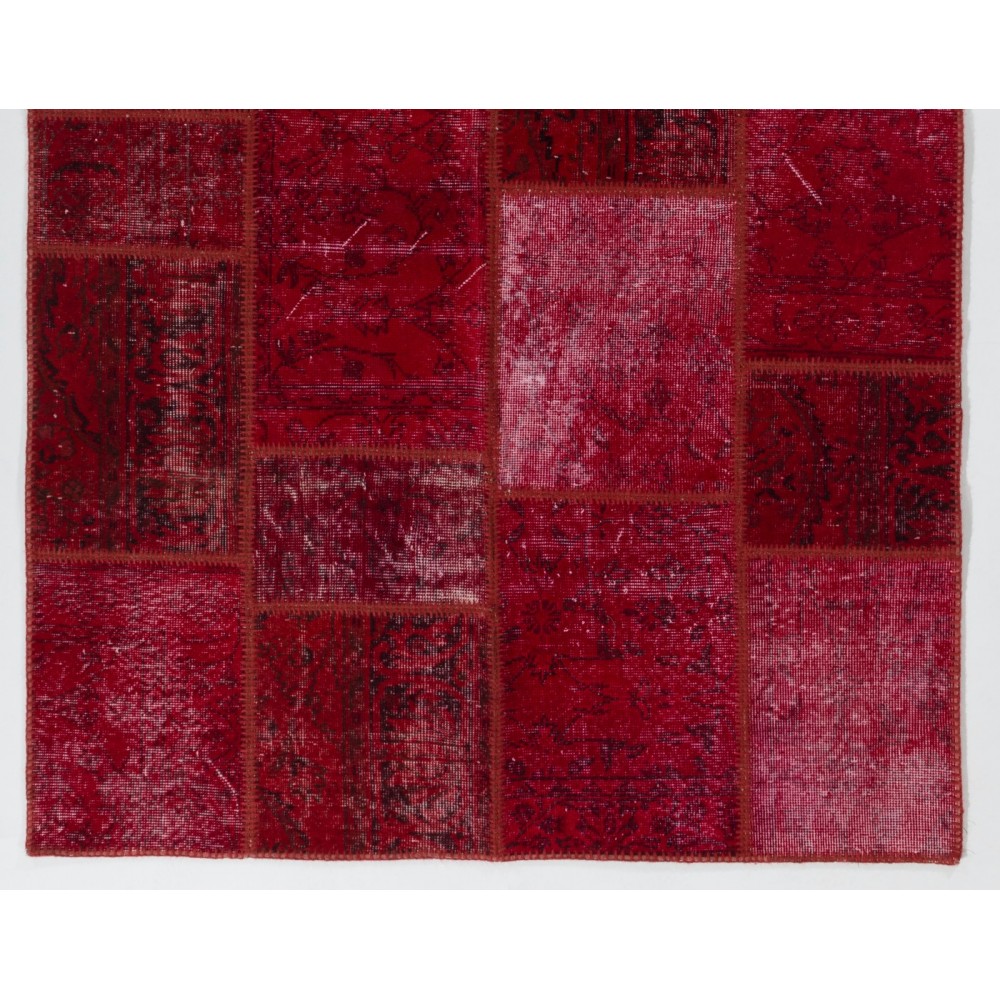 Handmade Patchwork Rug Made from Over-Dyed Vintage Carpets, CUSTOM OPTIONS Av.