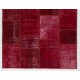 Handmade Patchwork Rug Made from Over-Dyed Vintage Carpets, CUSTOM OPTIONS Av.