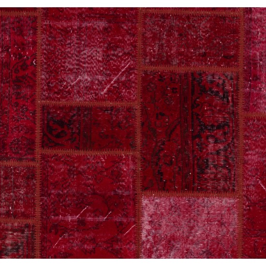 Handmade Patchwork Rug Made from Over-Dyed Vintage Carpets, CUSTOM OPTIONS Av. Handmade Patchwork Rug Made from Over-Dyed Vintage Carpets, CUSTOM OPTIONS Av.