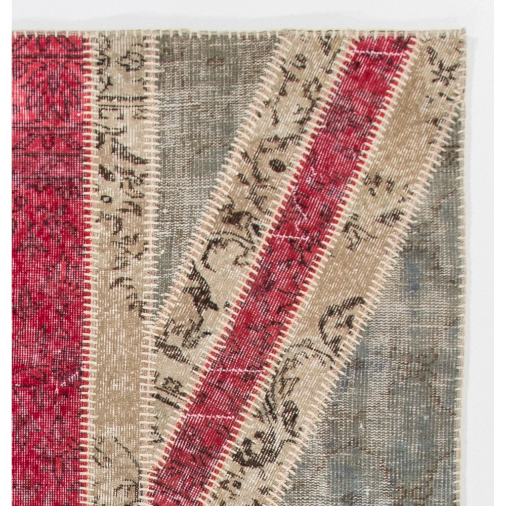 Union Jack British Flag Design Patchwork Rug | Vintage Hand-Knotted United Kingdom Flag Pattern Blue Carpet Union Jack British Flag Design Patchwork Rug | Vintage Hand-Knotted United Kingdom Flag Pattern Blue Carpet