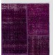 Purple Patchwork Rug for Living Room, Bedroom and Dining Room | Contemporary Overdyed Handmade Turkish Wool Carpet Purple Patchwork Rug for Living Room, Bedroom and Dining Room | Contemporary Overdyed Handmade Turkish Wool Carpet
