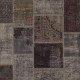 Contemporary Gray and Beige Patchwork Rug for Living Room | Hand-Knotted Turkish Overdyed Wool Carpet Contemporary Gray and Beige Patchwork Rug for Living Room | Hand-Knotted Turkish Overdyed Wool Carpet