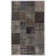 Handmade Patchwork Rug Made from Over-Dyed Vintage Carpets