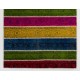 Colorful Handmade Patchwork Rug Made from Over-Dyed Vintage Carpets Colorful Handmade Patchwork Rug Made from Over-Dyed Vintage Carpets
