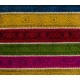 Colorful Handmade Patchwork Rug Made from Over-Dyed Vintage Carpets Colorful Handmade Patchwork Rug Made from Over-Dyed Vintage Carpets