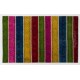 Handmade Turkish Bohemian Patchwork Rug for Modern Interiors. Vintage Wool Carpet in Vivid Colors