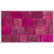 Handmade Patchwork Rug Made from Over-Dyed Vintage Carpets Handmade Patchwork Rug Made from Over-Dyed Vintage Carpets