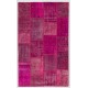Handmade Patchwork Rug Made from Over-Dyed Vintage Carpets Handmade Patchwork Rug Made from Over-Dyed Vintage Carpets