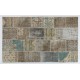 Handmade Patchwork Rug Made from Over-Dyed Vintage Carpets, CUSTOM OPTIONS Av.