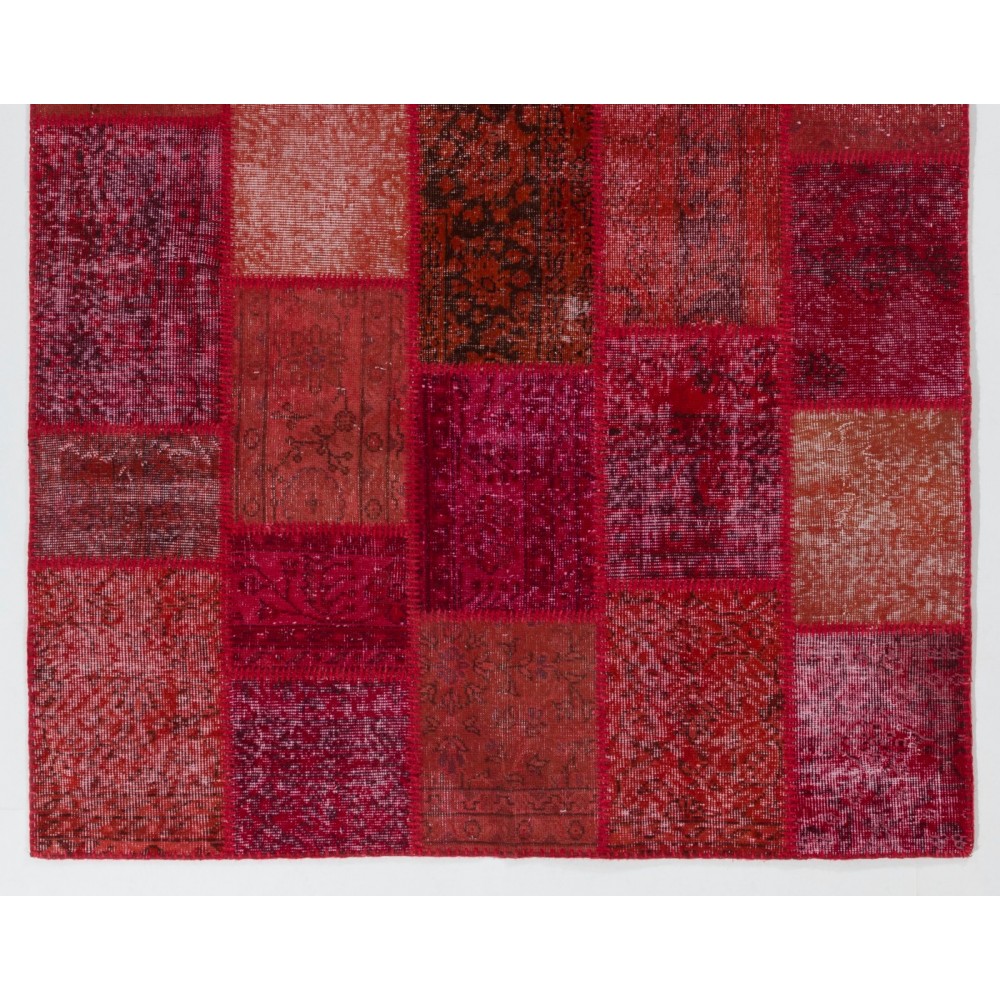 Handmade Patchwork Rug Made from Over-Dyed Vintage Carpets, CUSTOM OPTIONS Av.
