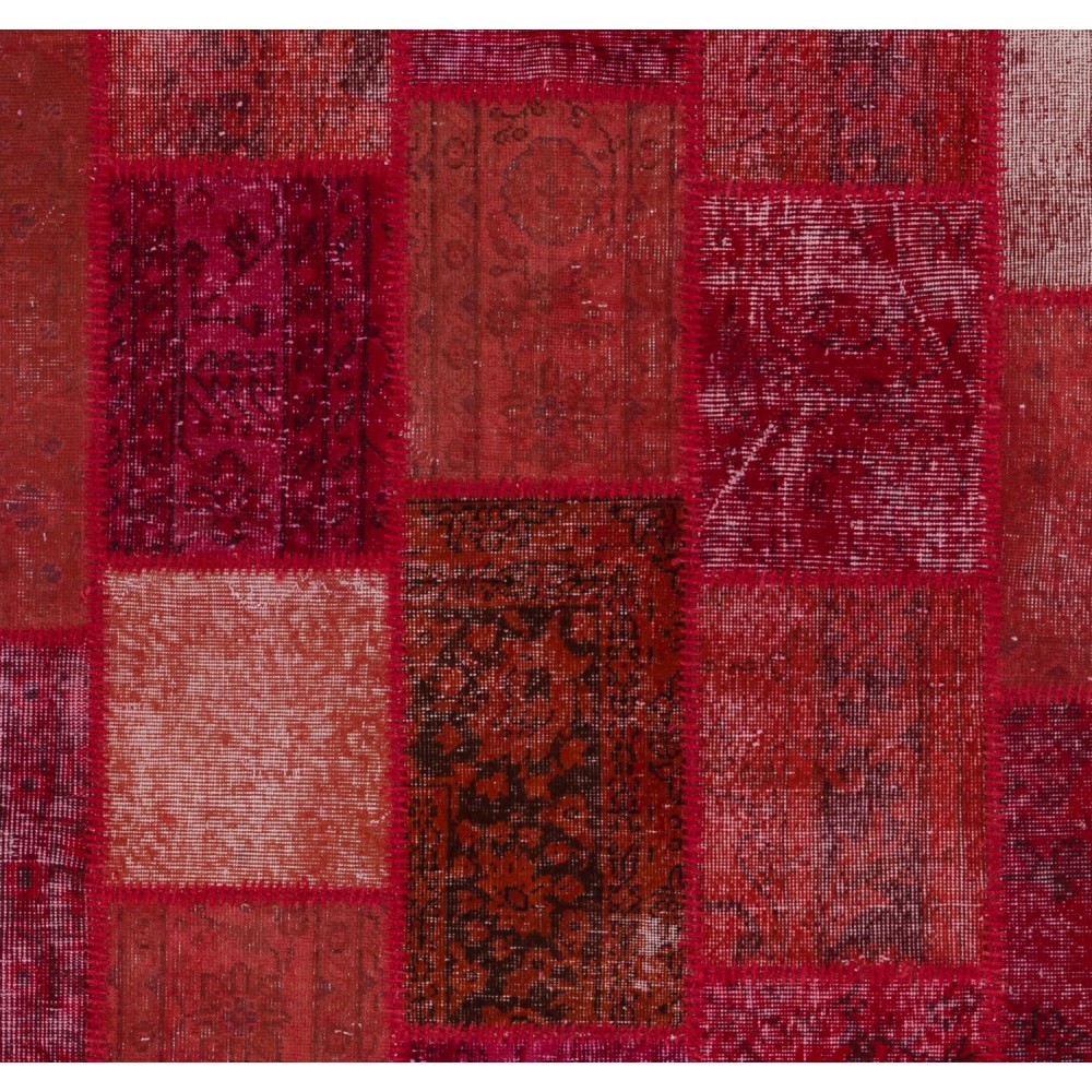 Handmade Patchwork Rug Made from Over-Dyed Vintage Carpets, CUSTOM OPTIONS Av.