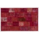 Handmade Patchwork Rug Made from Over-Dyed Vintage Carpets, CUSTOM OPTIONS Av.