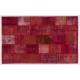 Handmade Patchwork Rug Made from Over-Dyed Vintage Carpets, CUSTOM OPTIONS Av.