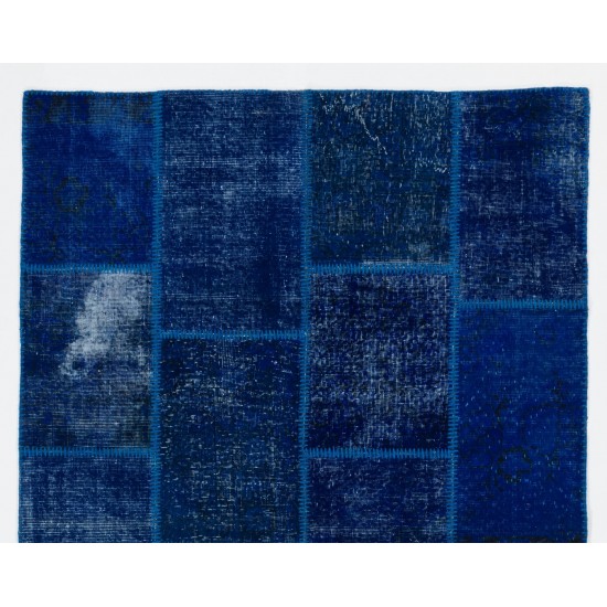 Handmade Patchwork Rug Made from Over-Dyed Vintage Carpets, CUSTOM OPTIONS Av. Handmade Patchwork Rug Made from Over-Dyed Vintage Carpets, CUSTOM OPTIONS Av.