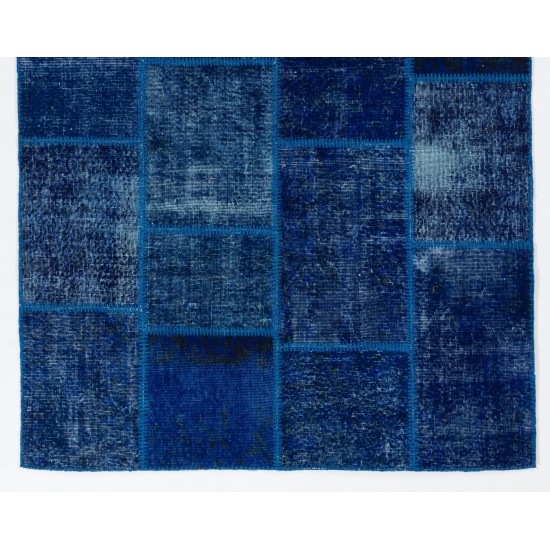 Handmade Patchwork Rug Made from Over-Dyed Vintage Carpets, CUSTOM OPTIONS Av. Handmade Patchwork Rug Made from Over-Dyed Vintage Carpets, CUSTOM OPTIONS Av.