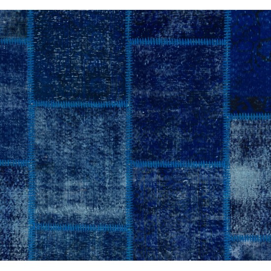 Handmade Patchwork Rug Made from Over-Dyed Vintage Carpets, CUSTOM OPTIONS Av. Handmade Patchwork Rug Made from Over-Dyed Vintage Carpets, CUSTOM OPTIONS Av.