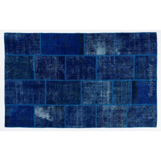 Handmade Patchwork Rug Made from Over-Dyed Vintage Carpets, CUSTOM OPTIONS Av. Handmade Patchwork Rug Made from Over-Dyed Vintage Carpets, CUSTOM OPTIONS Av.