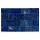 Handmade Patchwork Rug Made from Over-Dyed Vintage Carpets, CUSTOM OPTIONS Av. Handmade Patchwork Rug Made from Over-Dyed Vintage Carpets, CUSTOM OPTIONS Av.