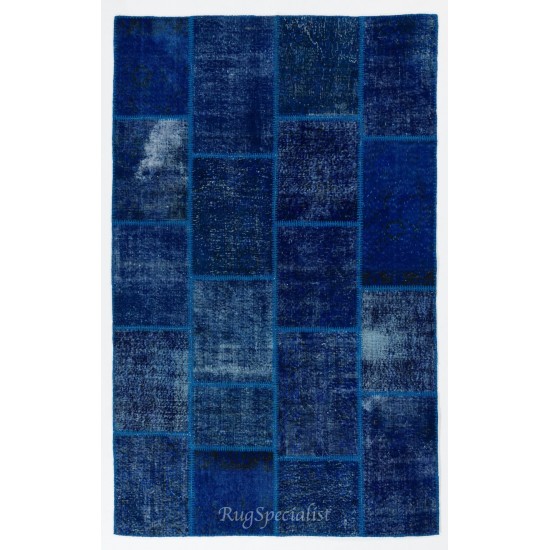 Handmade Patchwork Rug Made from Over-Dyed Vintage Carpets, CUSTOM OPTIONS Av. Handmade Patchwork Rug Made from Over-Dyed Vintage Carpets, CUSTOM OPTIONS Av.