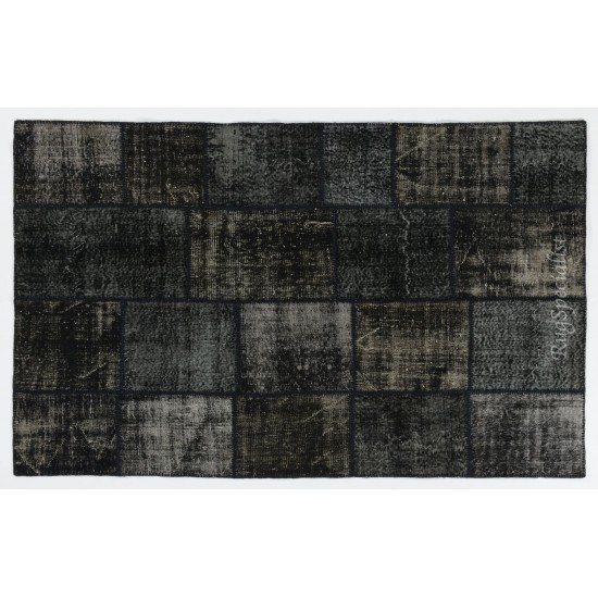 Handmade Patchwork Rug Made from Over-Dyed Vintage Carpets, CUSTOM OPTIONS Av. Handmade Patchwork Rug Made from Over-Dyed Vintage Carpets, CUSTOM OPTIONS Av.