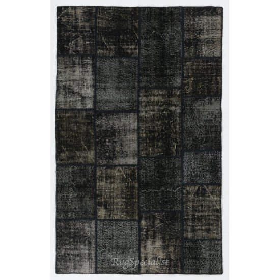Handmade Patchwork Rug Made from Over-Dyed Vintage Carpets, CUSTOM OPTIONS Av. Handmade Patchwork Rug Made from Over-Dyed Vintage Carpets, CUSTOM OPTIONS Av.