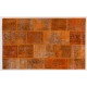 Handmade Patchwork Rug Made from Over-Dyed Vintage Carpets, CUSTOM OPTIONS Av.