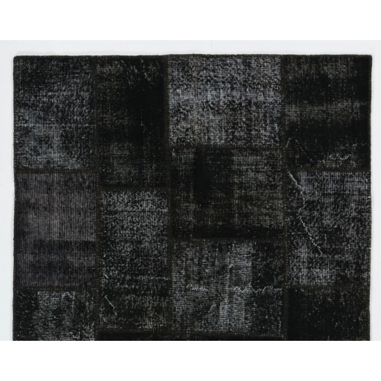 Handmade Patchwork Rug Made from Over-Dyed Vintage Carpets, CUSTOM OPTIONS Av. Handmade Patchwork Rug Made from Over-Dyed Vintage Carpets, CUSTOM OPTIONS Av.
