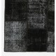 Handmade Black Patchwork Rug for Living Room, Bedroom and Dining Room | Modern Overdyed Turkish Wool Carpet Handmade Black Patchwork Rug for Living Room, Bedroom and Dining Room | Modern Overdyed Turkish Wool Carpet