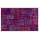 Handmade Patchwork Rug Made from Over-Dyed Vintage Carpets, CUSTOM OPTIONS Av.