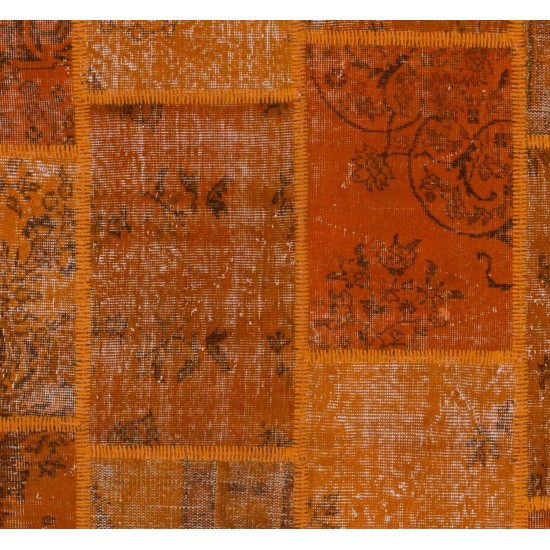 Handmade Patchwork Rug Made from Over-Dyed Vintage Carpets, CUSTOM OPTIONS Av. Handmade Patchwork Rug Made from Over-Dyed Vintage Carpets, CUSTOM OPTIONS Av.