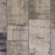 Vintage Gray and Beige Patchwork Rug | Shabby Chic Hand-Knotted Turkish Wool Carpet Vintage Gray and Beige Patchwork Rug | Shabby Chic Hand-Knotted Turkish Wool Carpet