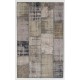 Distressed Look Handmade Patchwork Rug in Shades of Gray. Contemporary Turkish Carpet. Woolen Floor Covering