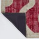 Contemporary Red and Beige Patchwork Rug | Hand-Knotted Curved Wavy Design Overdyed Turkish Wool Carpet for Living Room and Office Contemporary Red and Beige Patchwork Rug | Hand-Knotted Curved Wavy Design Overdyed Turkish Wool Carpet for Living Room and Office
