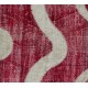 Custom Unique Design Handmade Vintage Patchwork Rug in Red and Beige. Modern Turkish Carpet. Woolen Floor Covering