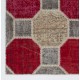 Geometric Octagon Pattern Red, Beige and Gray Patchwork Rug | Modern Hand-Knotted Turkish Overdyed Wool Carpet Geometric Octagon Pattern Red, Beige and Gray Patchwork Rug | Modern Hand-Knotted Turkish Overdyed Wool Carpet
