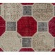 Hexagon Design Patchwork Rug Made from Over-Dyed Vintage Carpets