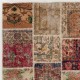 Vintage Red and Beige Patchwork Rug | Hand-Knotted Turkish Village Carpet for Living Room and Bedroom Vintage Red and Beige Patchwork Rug | Hand-Knotted Turkish Village Carpet for Living Room and Bedroom