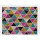 Modern Colorful Handmade Turkish Patchwork Rug with Unlimited Triangles Design