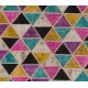 Modern Colorful Handmade Turkish Patchwork Rug with Unlimited Triangles Design
